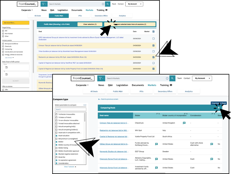 FC Corporate Knowledge User guide - markets toolbar