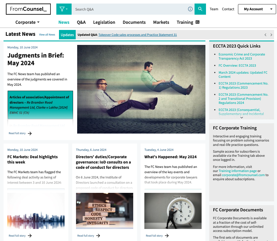 FC Corporate home page