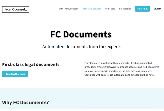 FC Documents web page