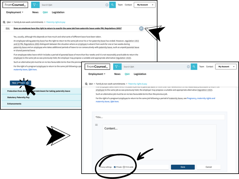 FC Employment Knowledge User guide - annotations